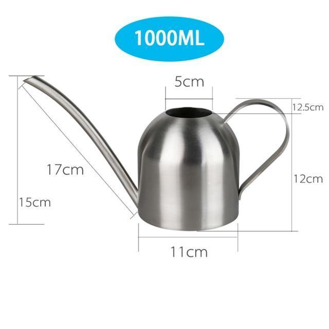 Stainless Steel Watering Can with Flexible Spout - Modern Design, Rustproof