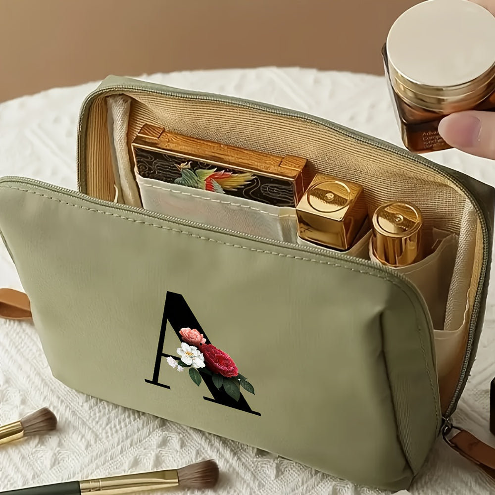 Structured Travel Makeup Case – Compact Cosmetic Organizer in Black