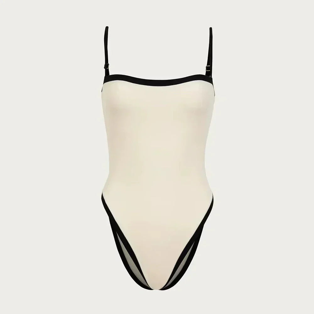 Stylish Color-Block Swimsuit