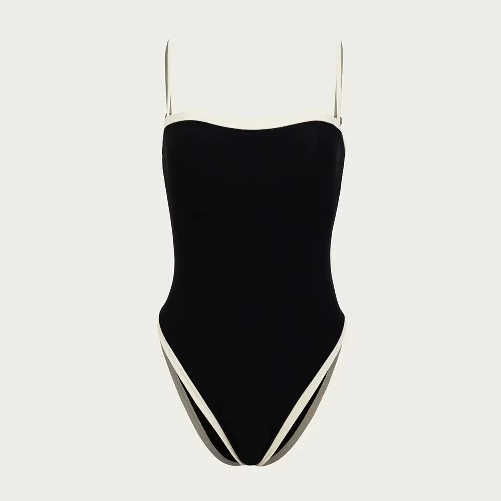 Stylish Color-Block Swimsuit