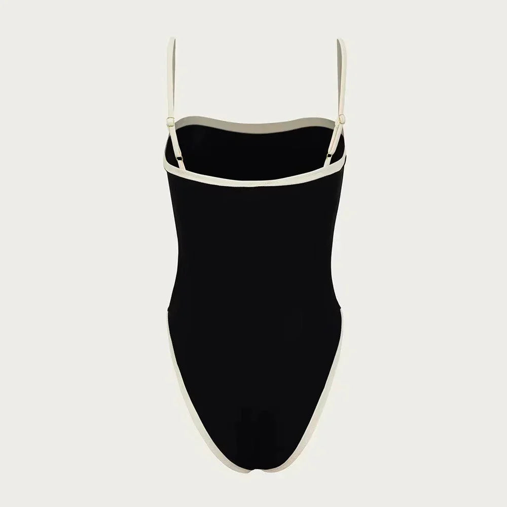 Stylish Color-Block Swimsuit