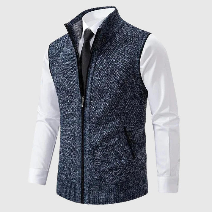 Stylish Men's Full-Zip Sweater Vest