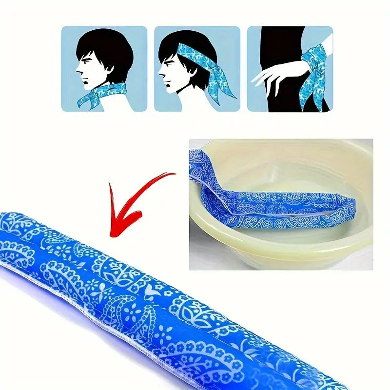 Summer Cooling Scarf for Neck and Headband