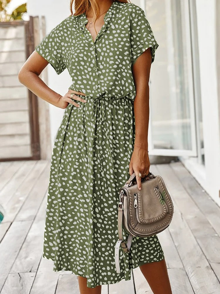 Summer Slip-On Dress - Lightweight & Comfortable Midi Dress