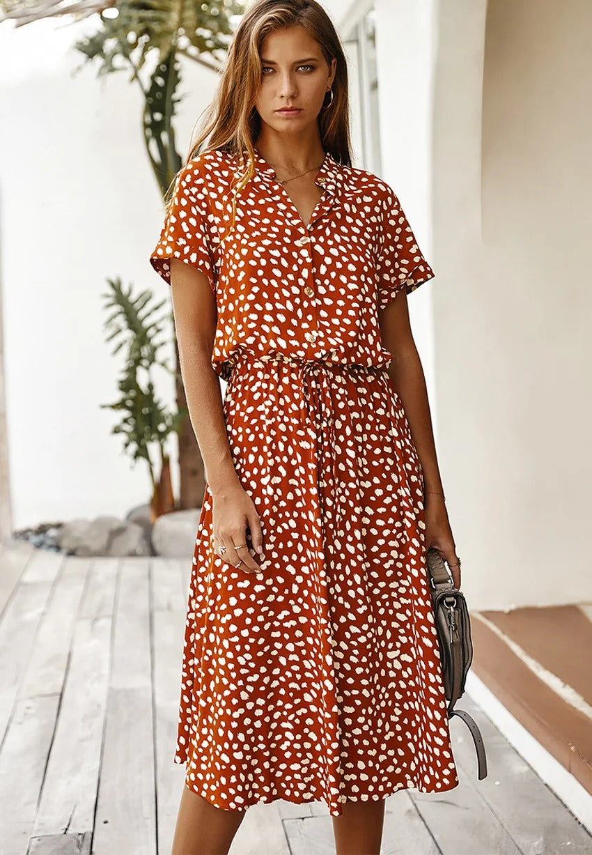Summer Slip-On Dress - Lightweight & Comfortable Midi Dress