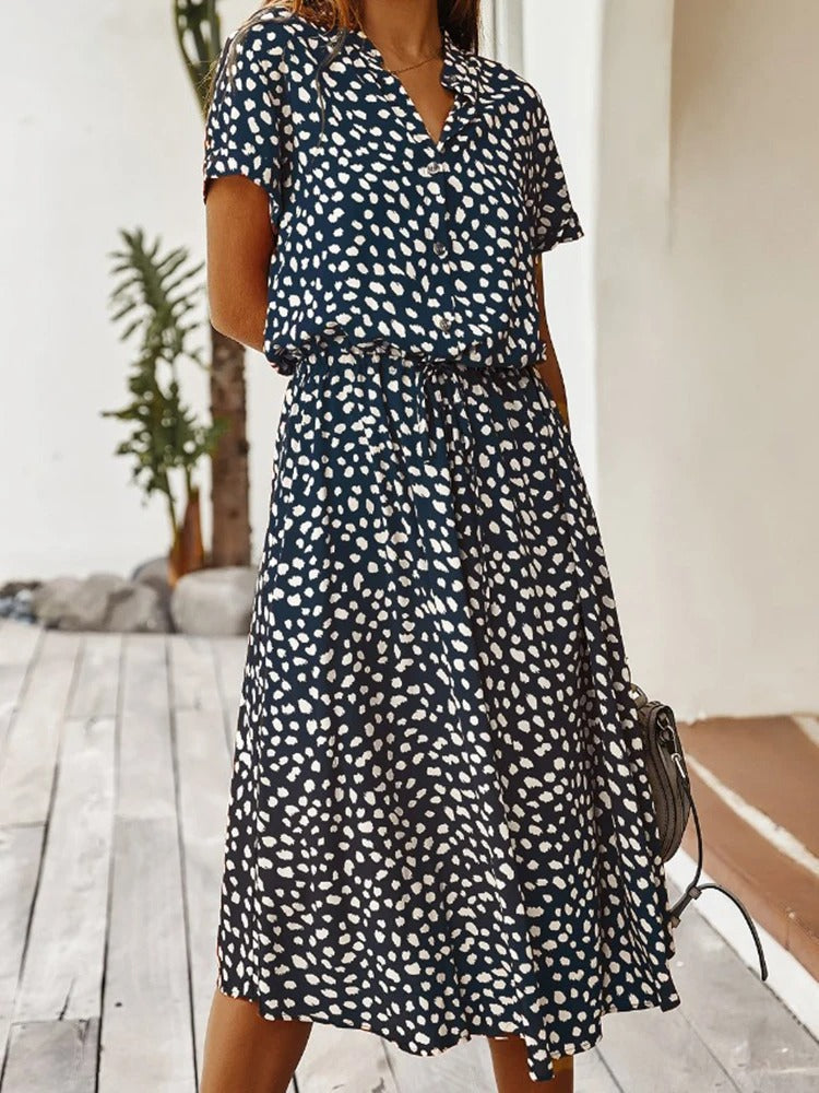Summer Slip-On Dress - Lightweight & Comfortable Midi Dress