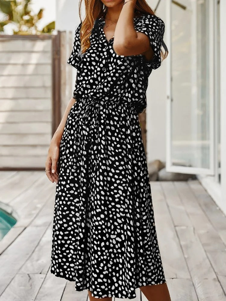 Summer Slip-On Dress - Lightweight & Comfortable Midi Dress