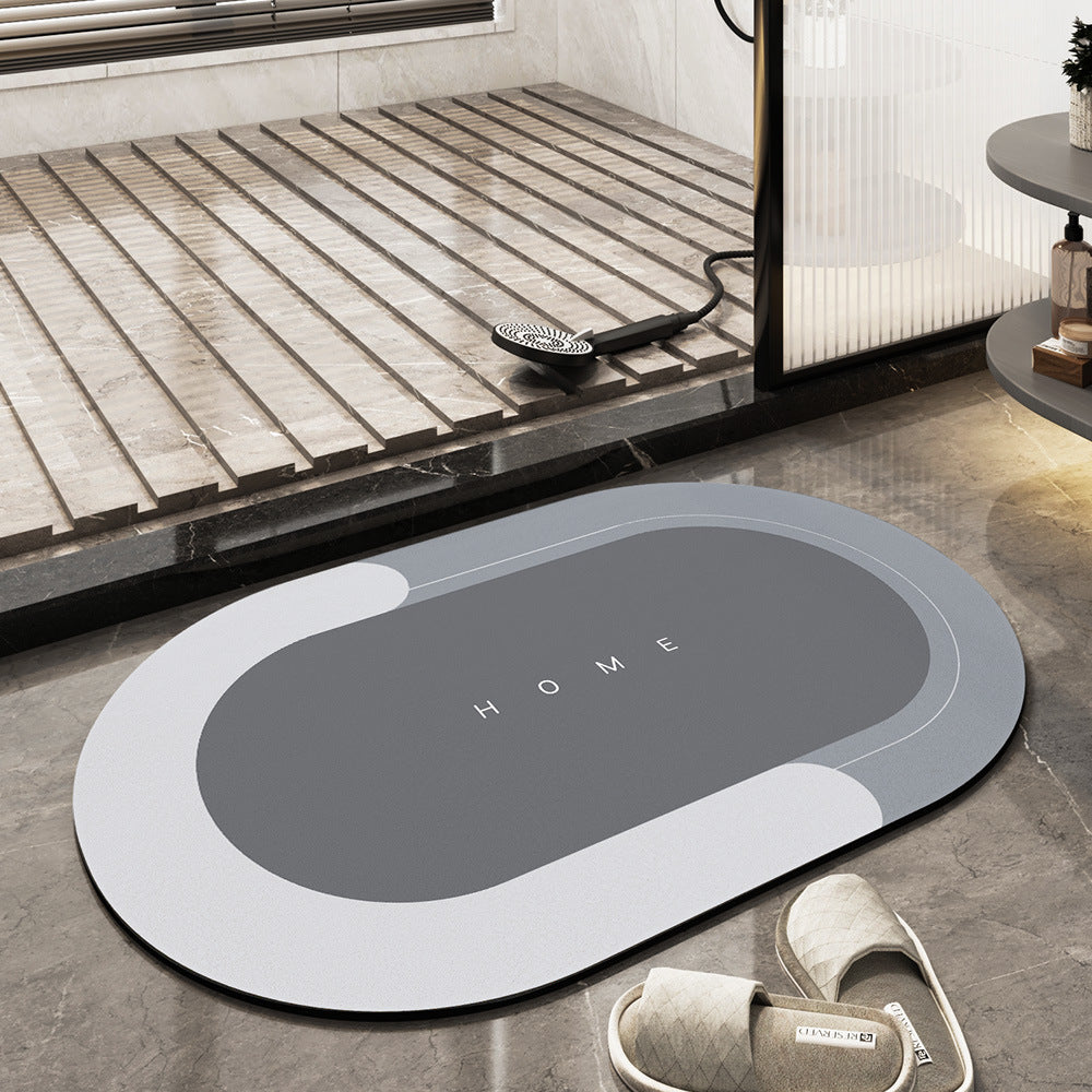 Super Absorbent Home and Bathroom Floor Mat, Soft and Quick-Drying