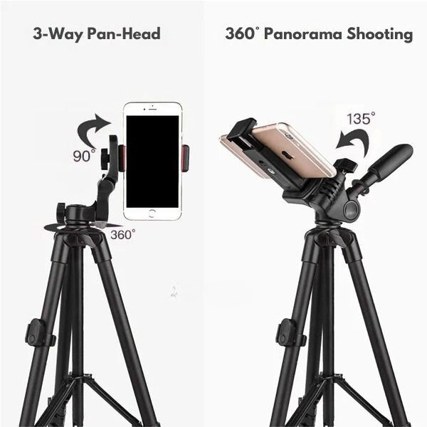 Telescopic Phone Tripod with Bluetooth Remote Shutter – Universal Selfie Stick and Stand