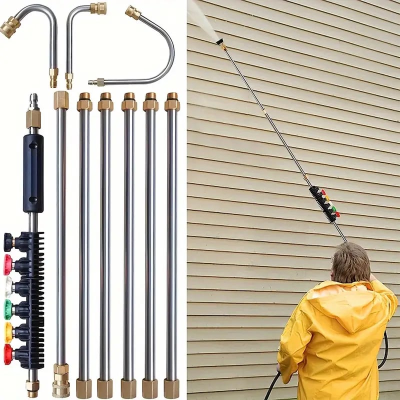 Telescopic Pressure Washer Extension Wand for Gutter Cleaning