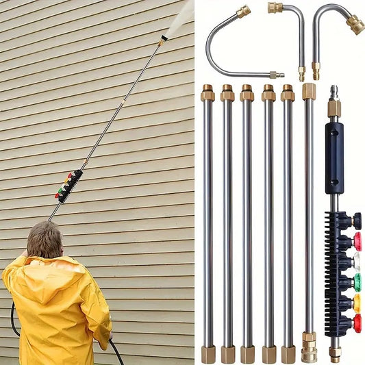 Telescopic Pressure Washer Extension Wand for Gutter Cleaning