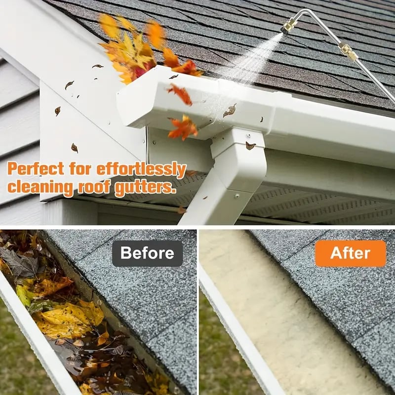Telescopic Pressure Washer Extension Wand for Gutter Cleaning