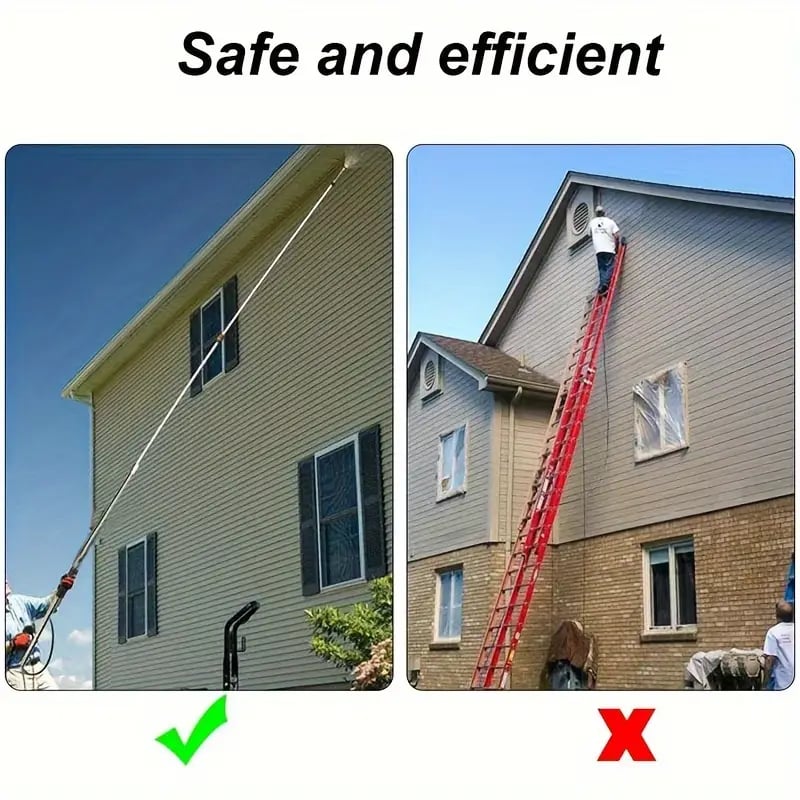 Telescopic Pressure Washer Extension Wand for Gutter Cleaning