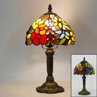 Tiffany Desk Lamp - Coloured Glass, Adjustable Neck