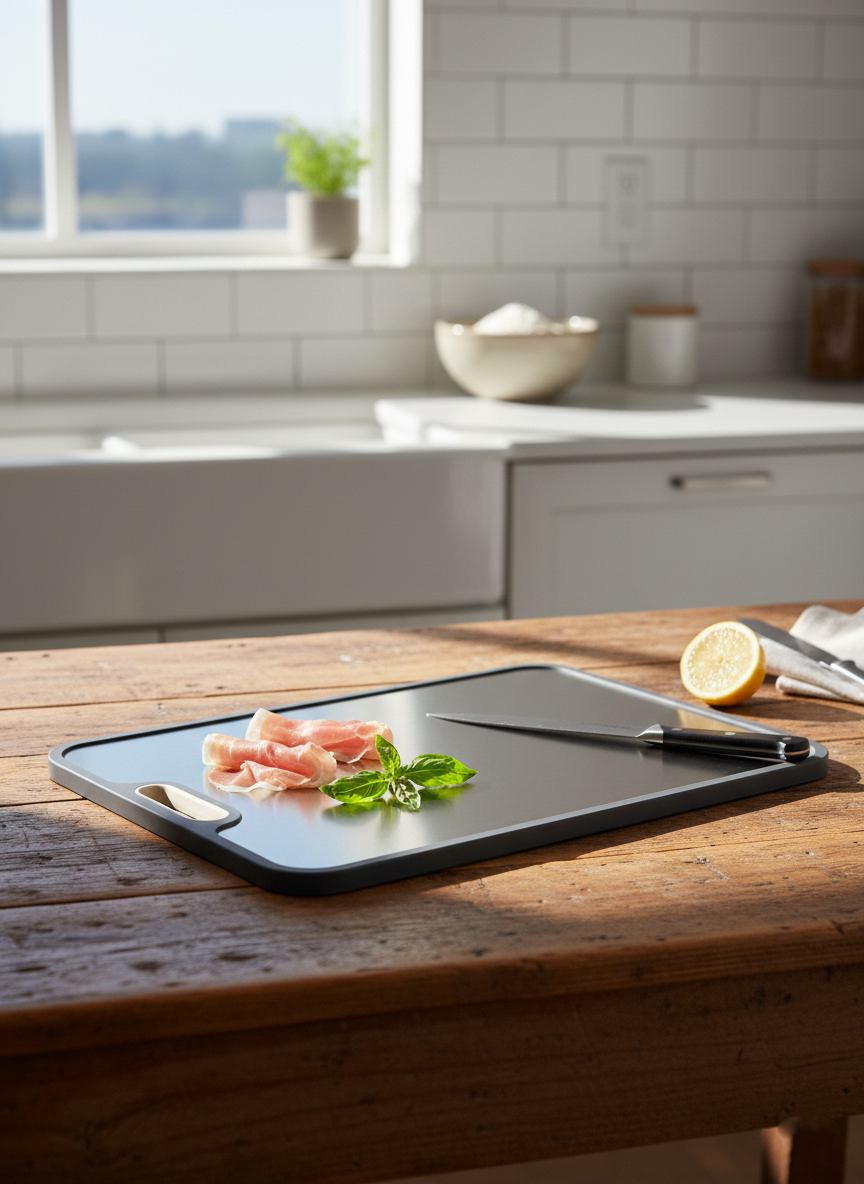 Titanium Cutting Board with Double-Sided Design – Hygienic, Non-Porous Surface for Meat and Vegetables