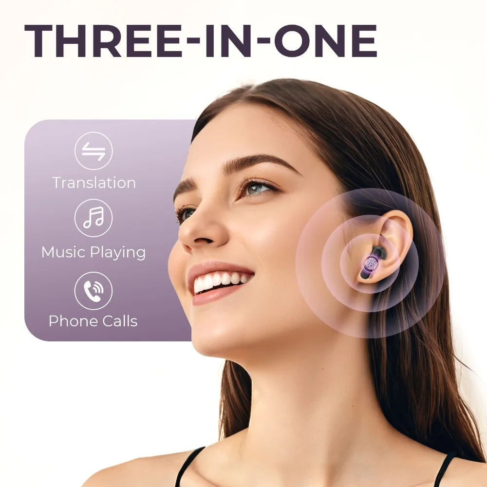 Touch Screen Translation Earbuds with Noise Reduction