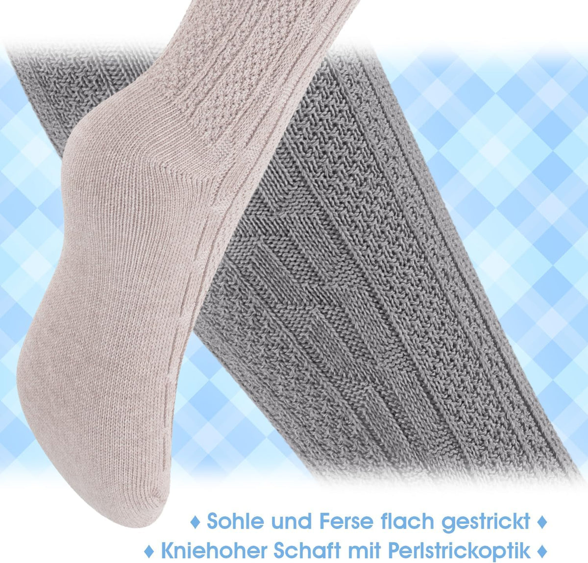 Traditional Oktoberfest Knee-High Socks - 2-Pack