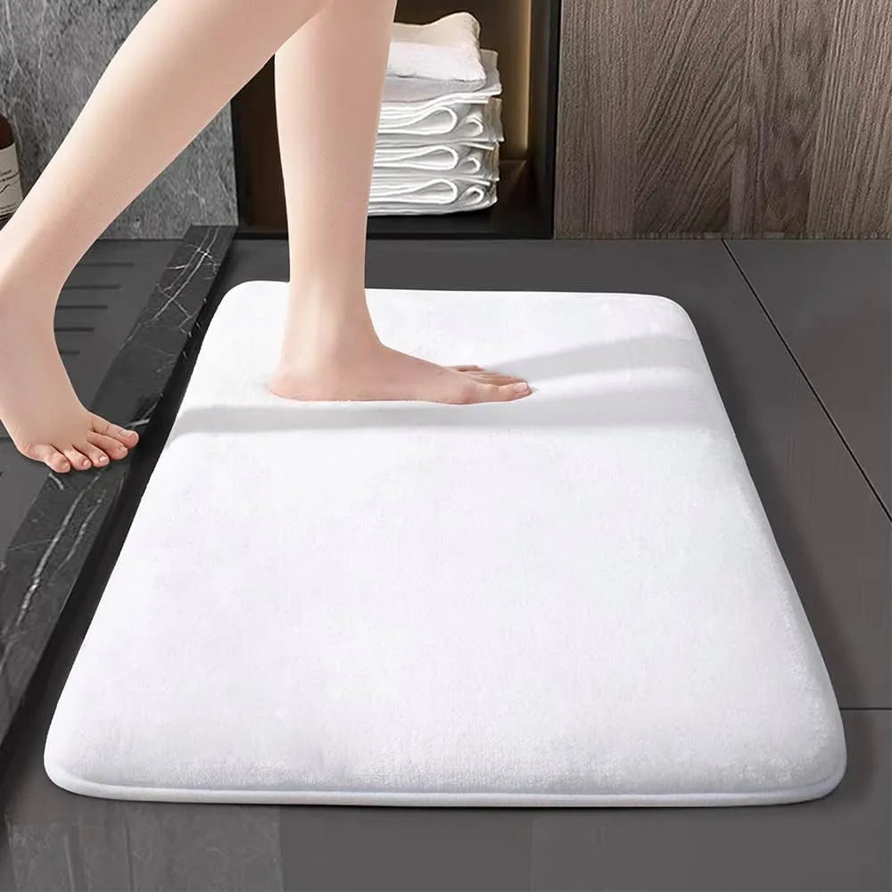 Ultra-Absorbent Nordic Cushioned Soft Velvet Non-Slip Bath Mat