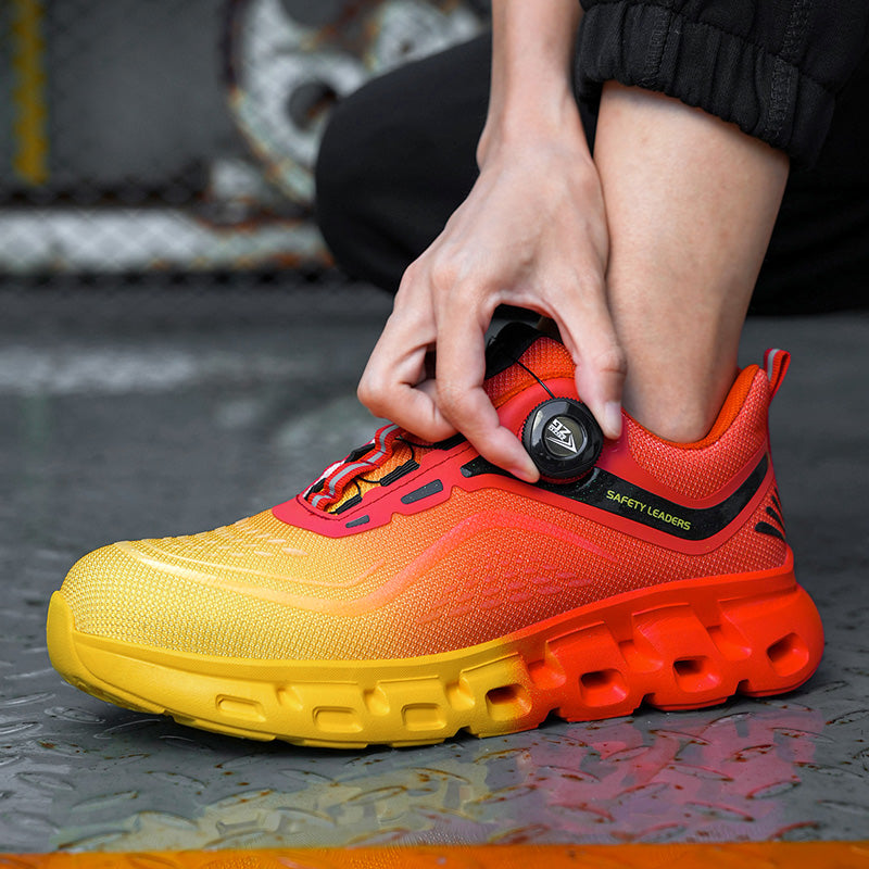 Ultra-Lightweight Durable Steel Toe Safety Shoes with Rotating Buckle