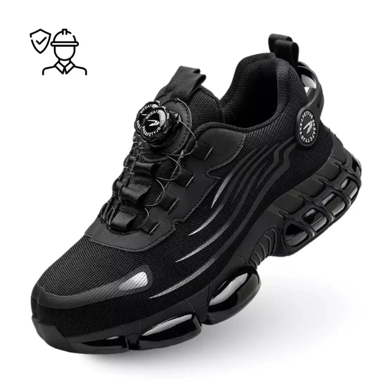 Ultra-Lightweight Durable Steel Toe Safety Shoes with Rotating Buckle