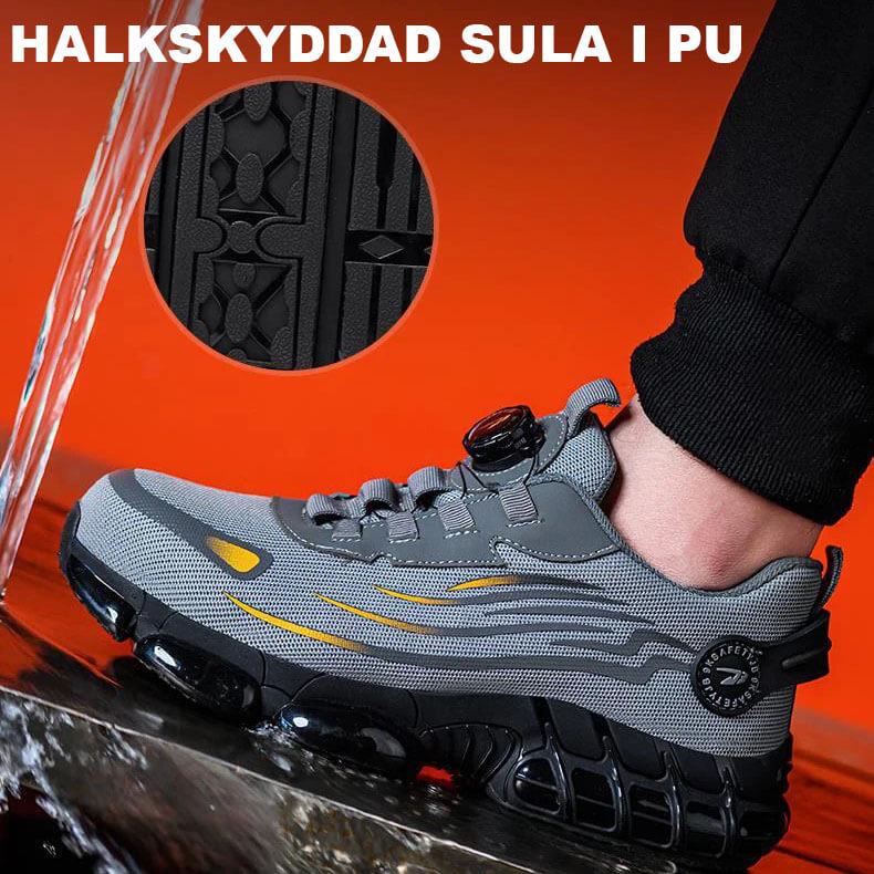 Ultra-Lightweight Durable Steel Toe Safety Shoes with Rotating Buckle