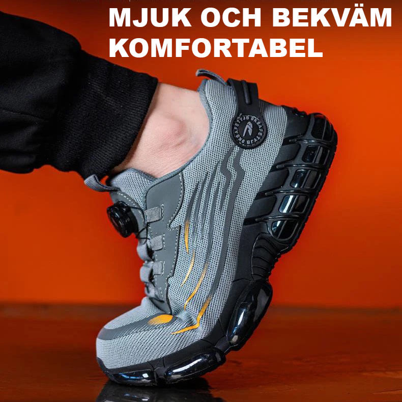 Ultra-Lightweight Durable Steel Toe Safety Shoes with Rotating Buckle