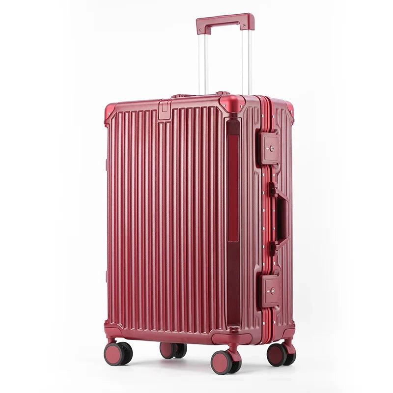 Unisex Aluminum-Frame Hardside Suitcase – Safe & Stylish Travel