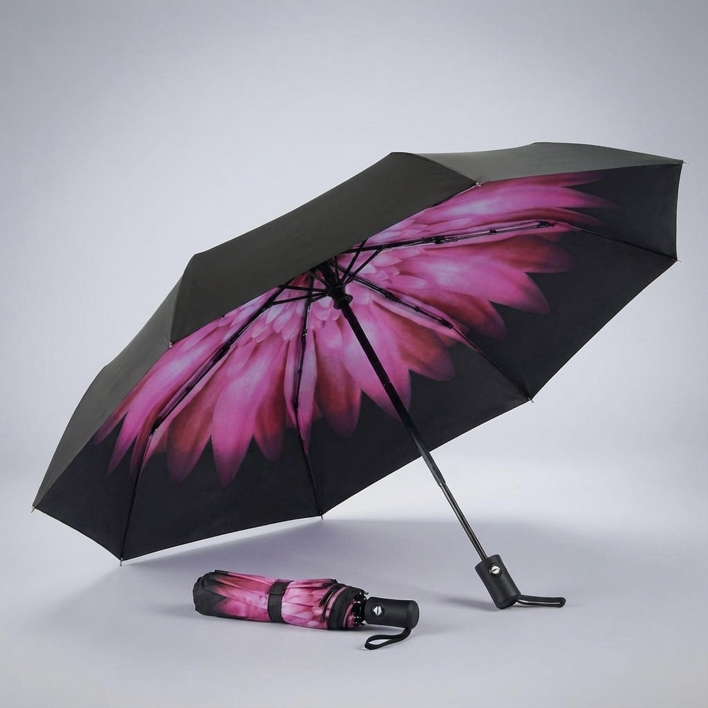 Unisex Automatic Folding Travel Umbrella - Compact & Windproof