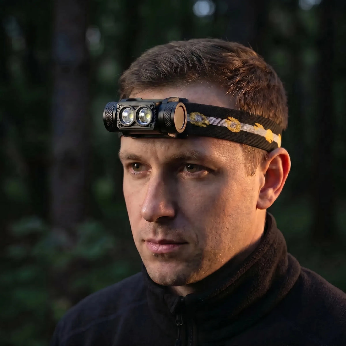 Unisex Dual-LED Rechargeable Outdoor Headlamp