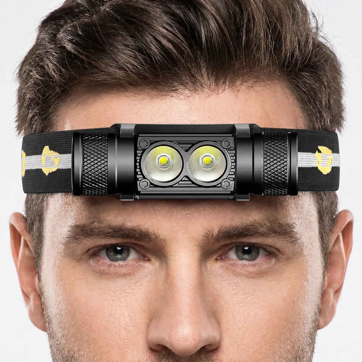 Unisex Dual-LED Rechargeable Outdoor Headlamp