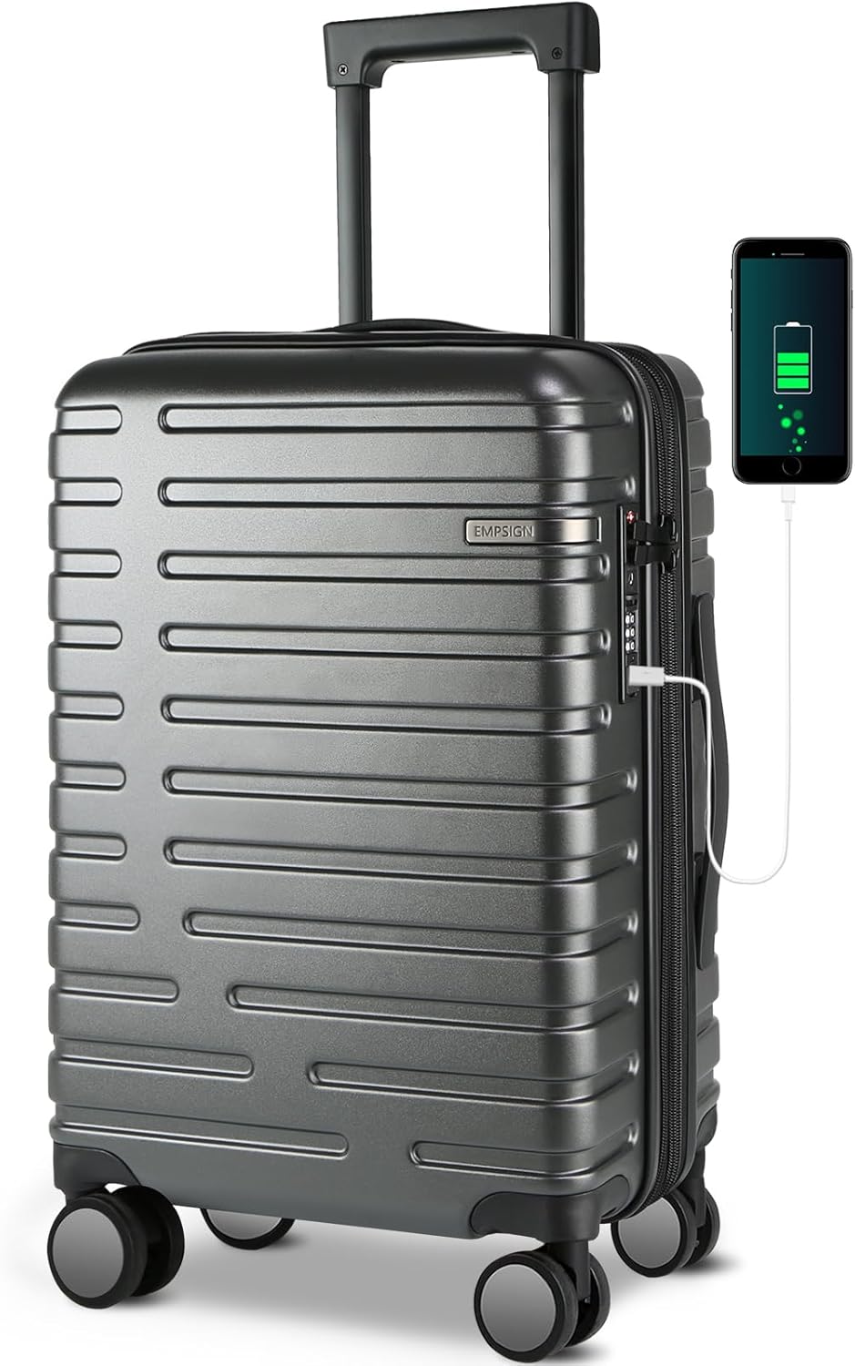 Unisex Expandable Hardshell Suitcase with Spinner Wheels and TSA Lock