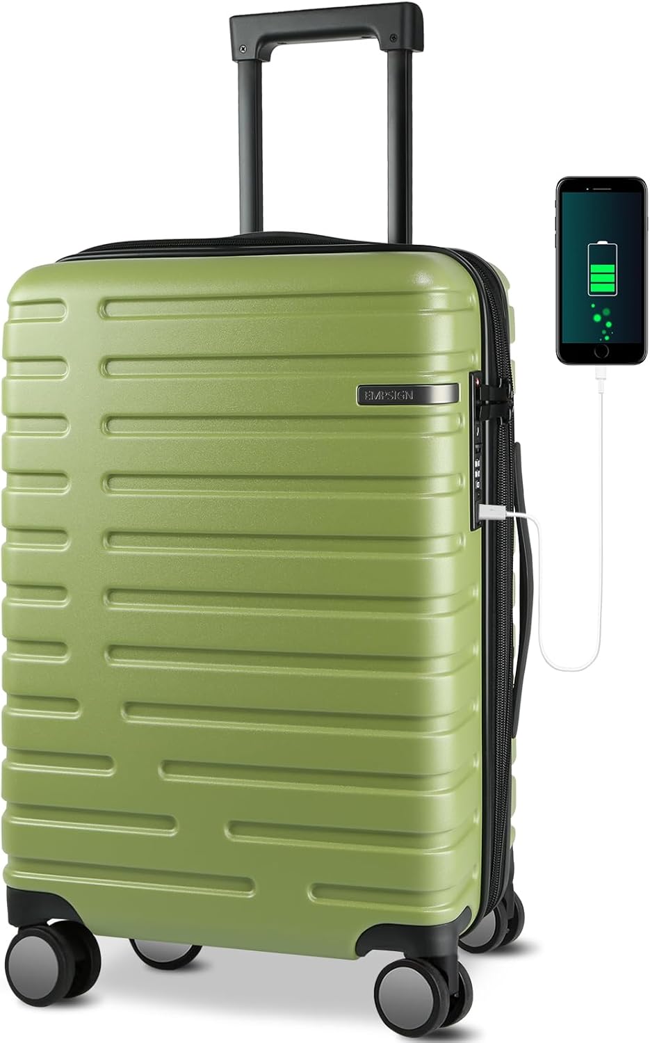 Unisex Expandable Hardshell Suitcase with Spinner Wheels and TSA Lock