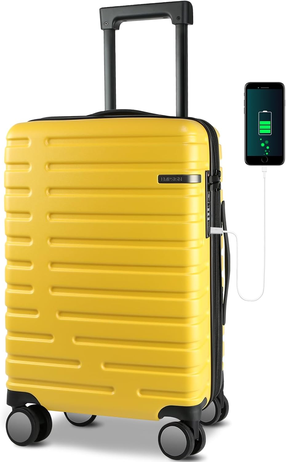 Unisex Expandable Hardshell Suitcase with Spinner Wheels and TSA Lock