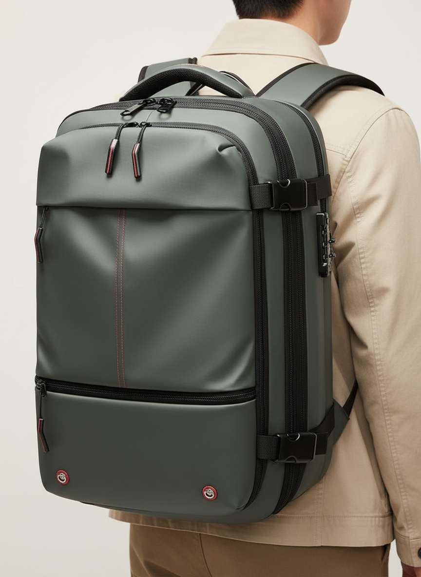 Unisex Expandable Travel Backpack with Anti-Theft and Smart Storage