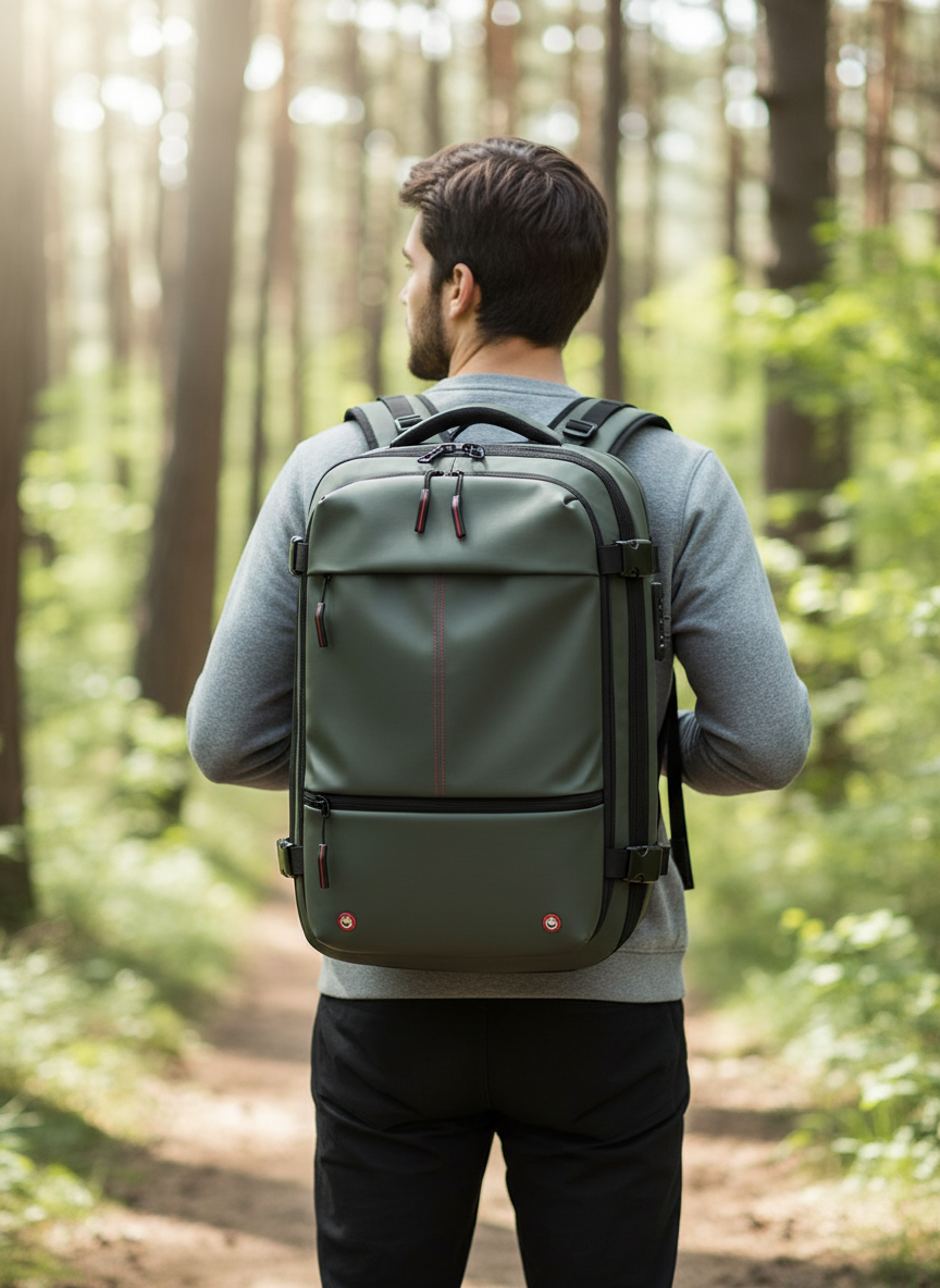 Unisex Expandable Travel Backpack with Anti-Theft and Smart Storage