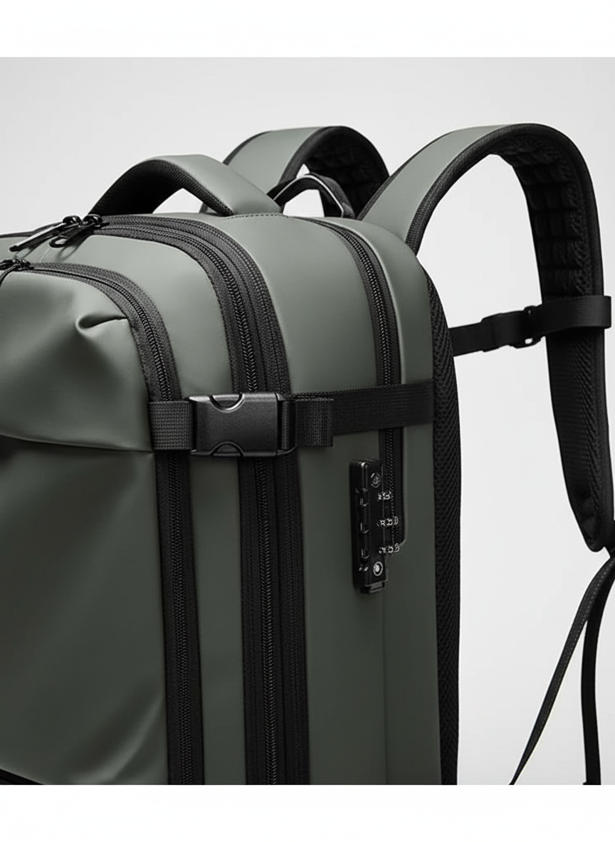 Unisex Expandable Travel Backpack with Anti-Theft and Smart Storage