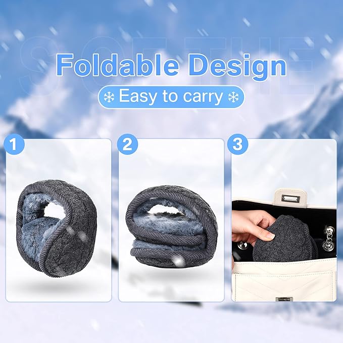 Unisex Foldable Earmuffs – Pack of 4