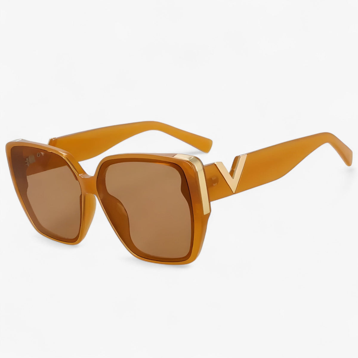 Unisex Futuristic V-Shaped Mirrored Sunglasses