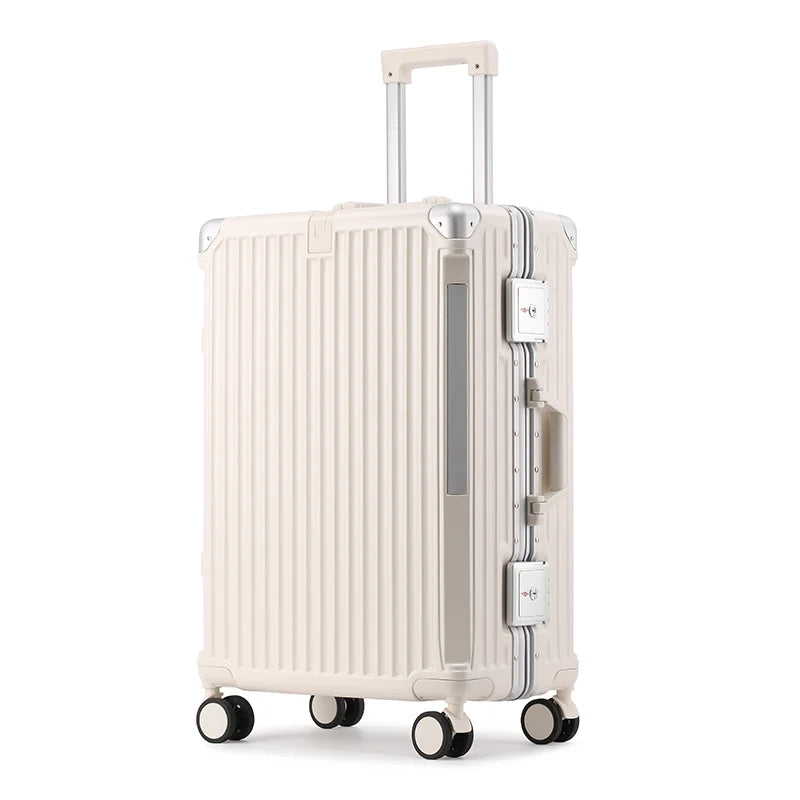 Unisex Hard-Shell Suitcase with Aluminum Frame