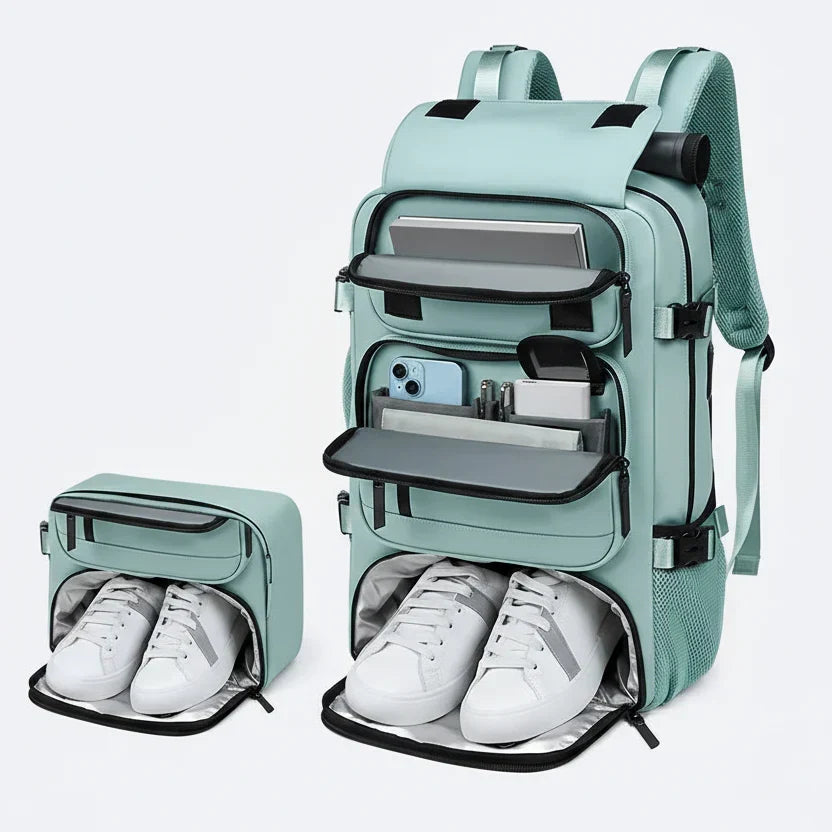 Unisex Large Waterproof Travel Backpack with USB Charging Port