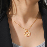 Unisex Mountain Peak Necklace