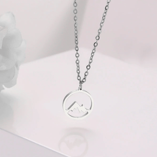 Unisex Mountain Peak Necklace