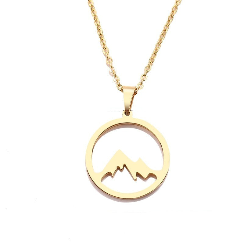 Unisex Mountain Peak Necklace