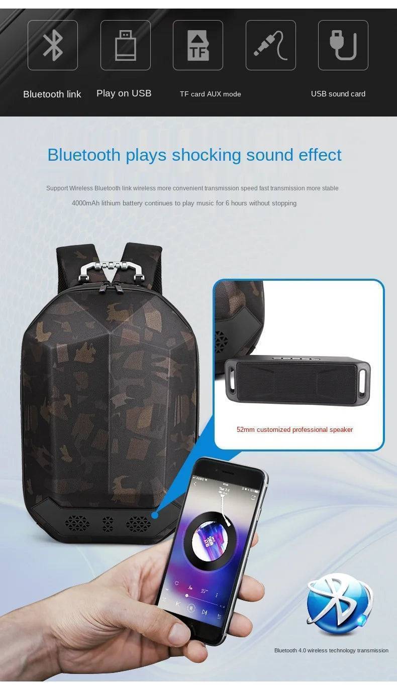 Unisex Outdoor Music Box Travel Backpack
