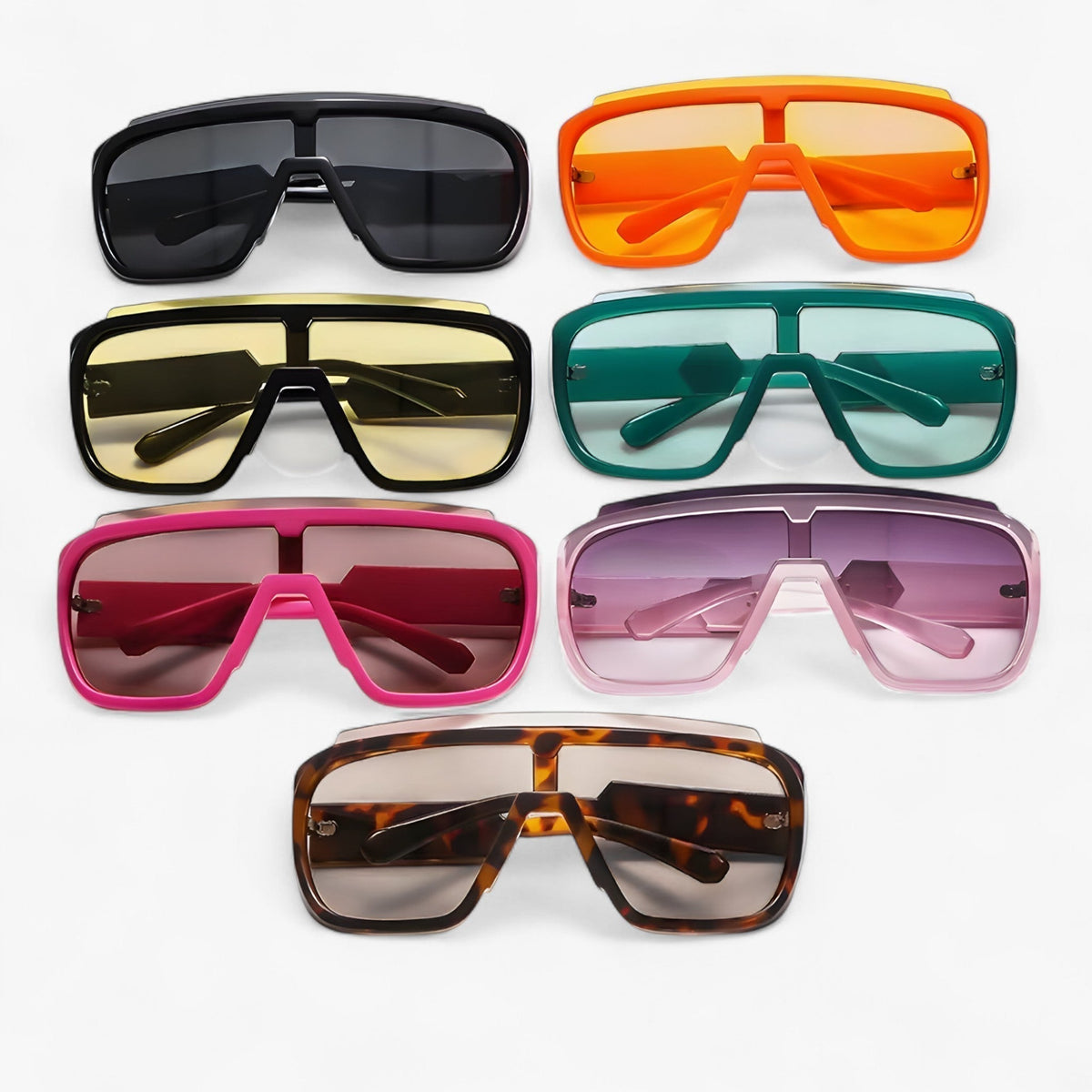 Unisex Oversized Wraparound Sunglasses with UV400 Protection
