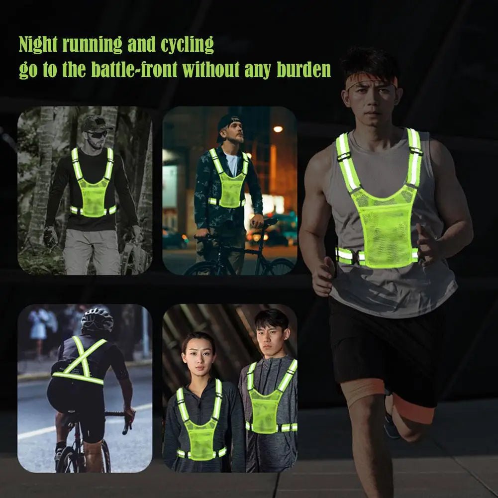 Unisex Reflective Running and Cycling Safety Vest with Pocket