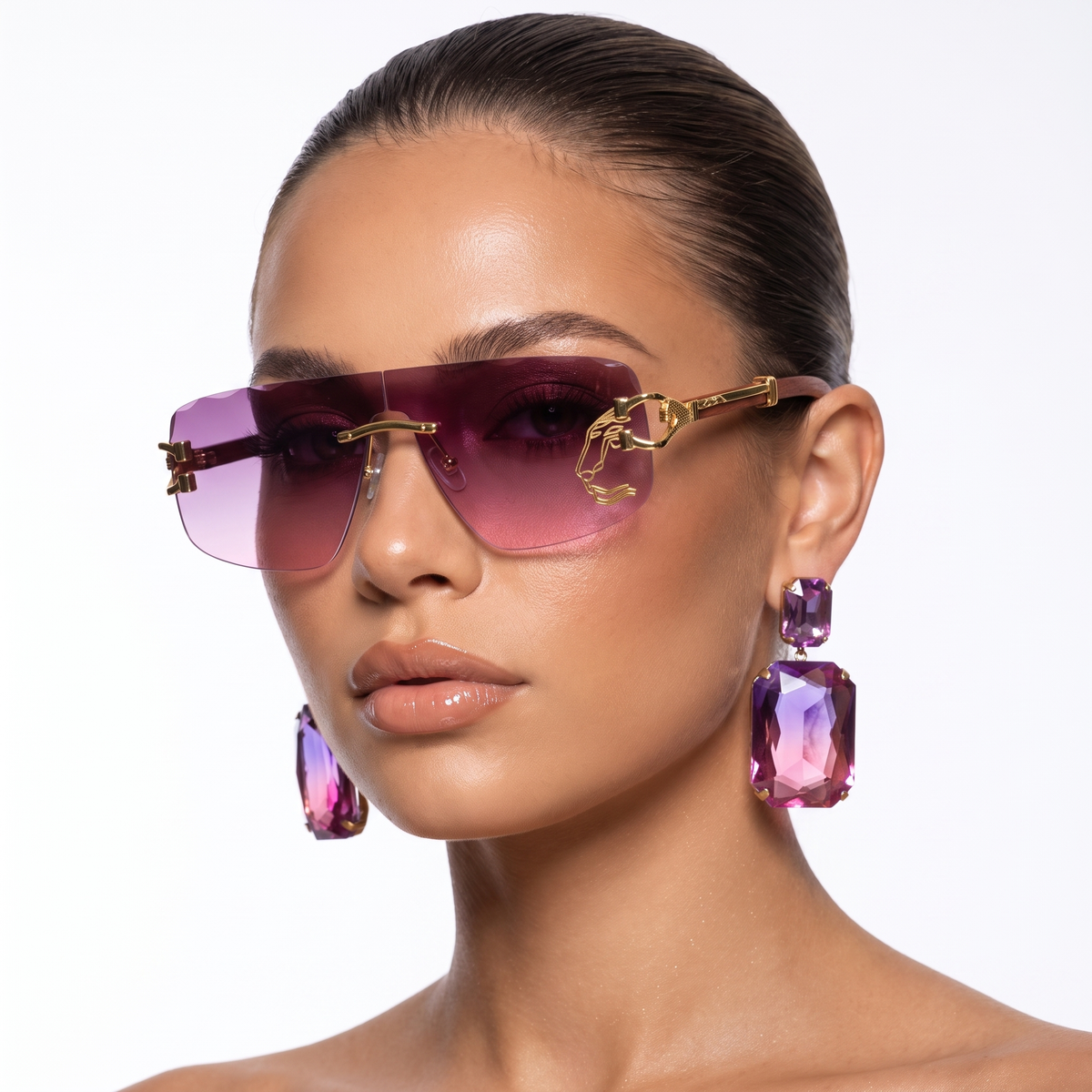 Unisex Rimless UV Protection Sunglasses