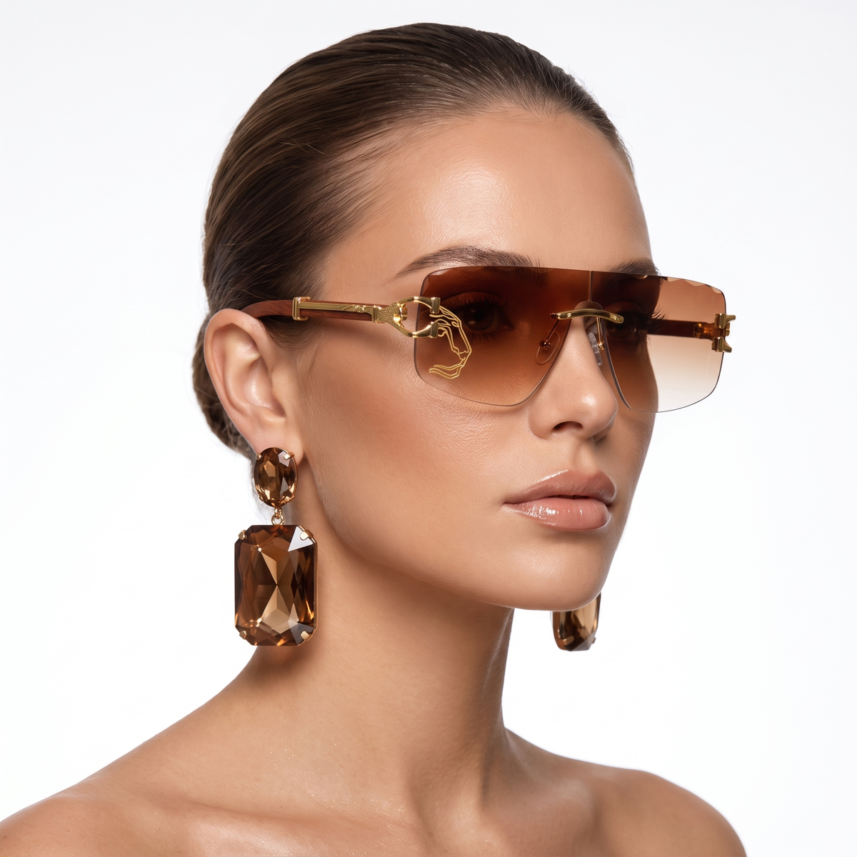 Unisex Rimless UV Protection Sunglasses