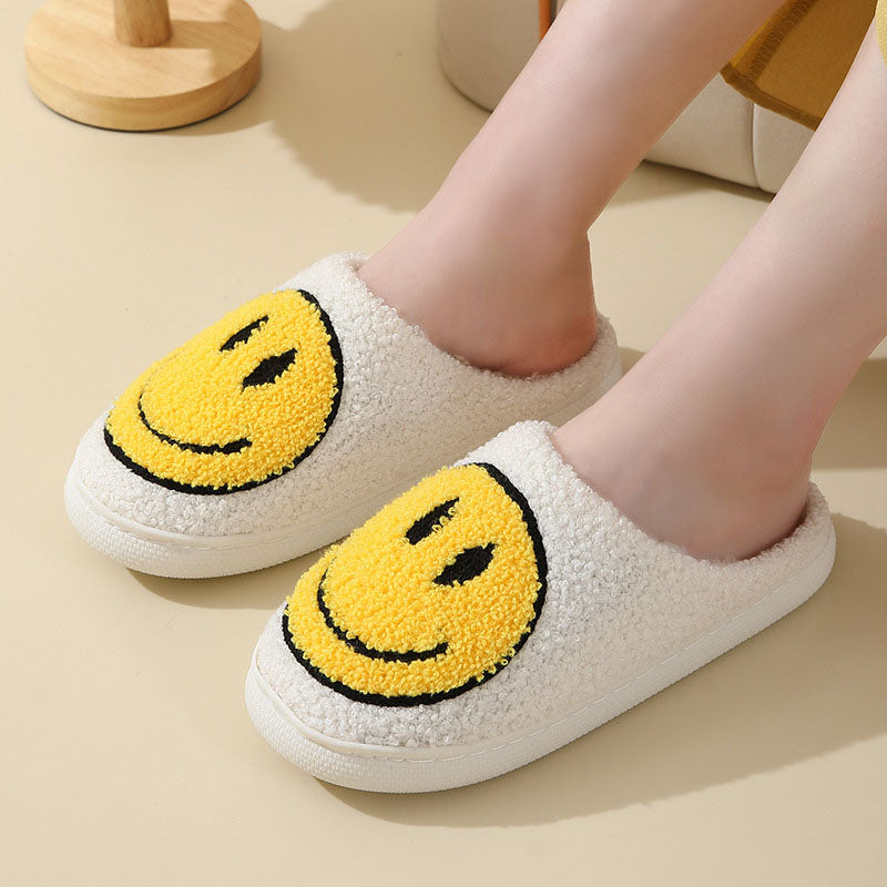 Unisex Smiley Face Slippers – Warm, Soft & Comfortable for Home
