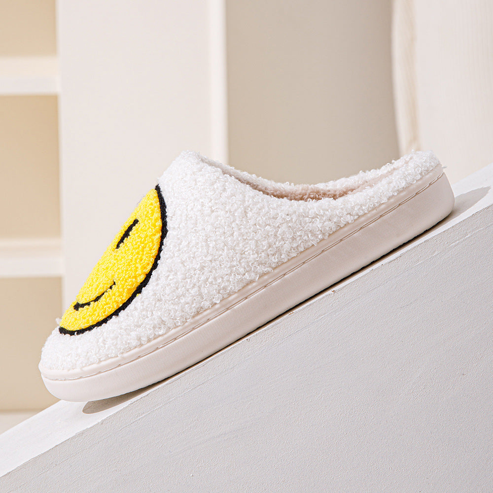 Unisex Smiley Face Slippers – Warm, Soft & Comfortable for Home